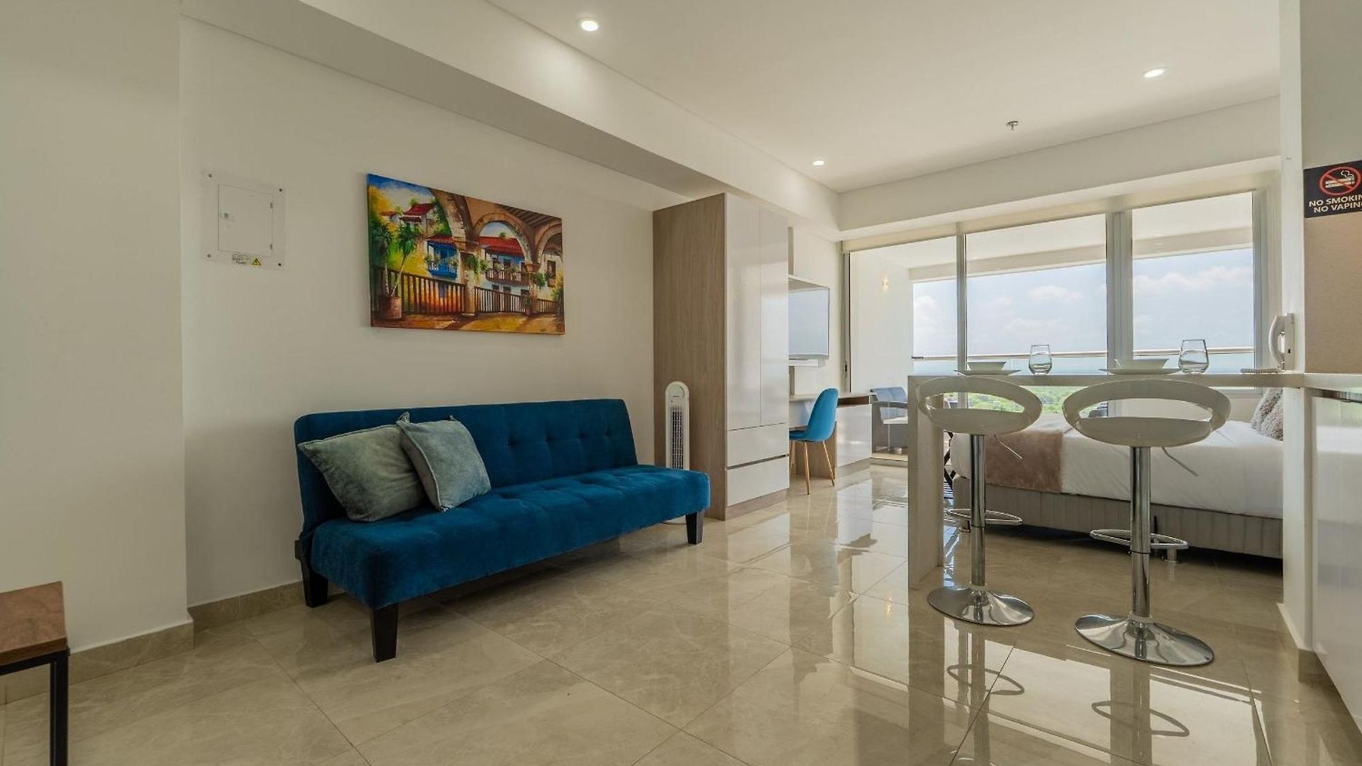 Cb937 | Stylish Loft Piso 9 Con Balcón Y Vista Ciudad Apartamento Cartagena
