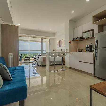 Apartamento Cb937 | Stylish Loft Piso 9 Con Balcón Y Vista Ciudad *