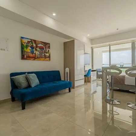 Cb937 | Stylish Loft Piso 9 Con Balcón Y Vista Ciudad Apartamento Cartagena