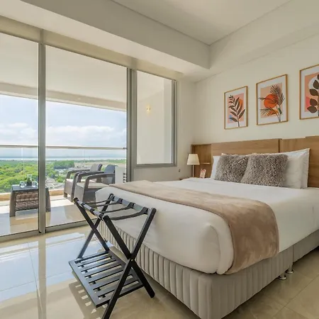 Apartamento Cb937 | Stylish Loft Piso 9 Con Balcón Y Vista Ciudad *