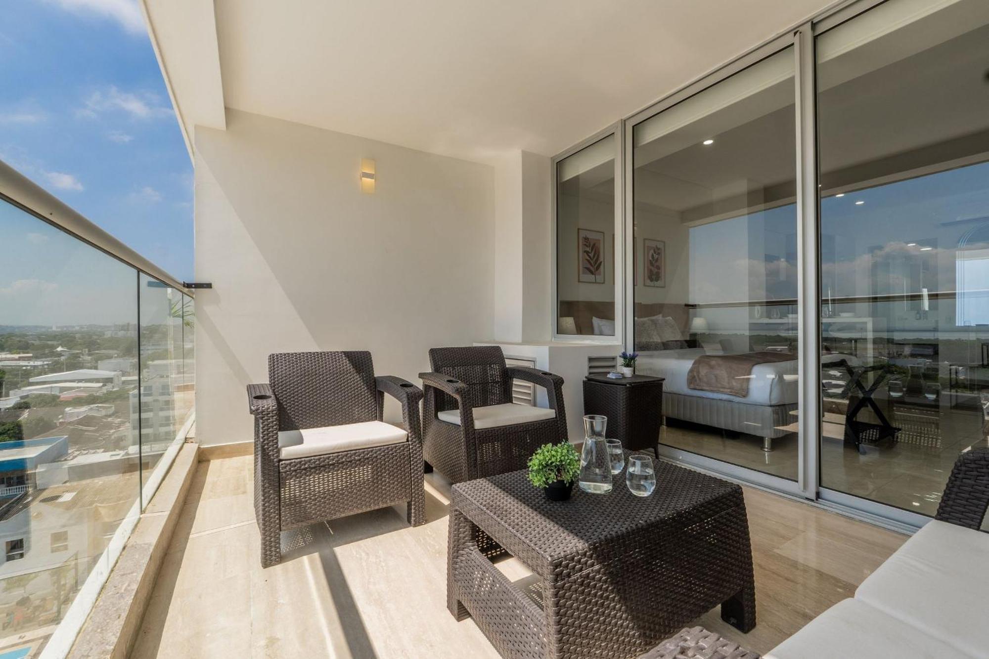 Apartamento Cb937 | Stylish Loft Piso 9 Con Balcón Y Vista Ciudad *