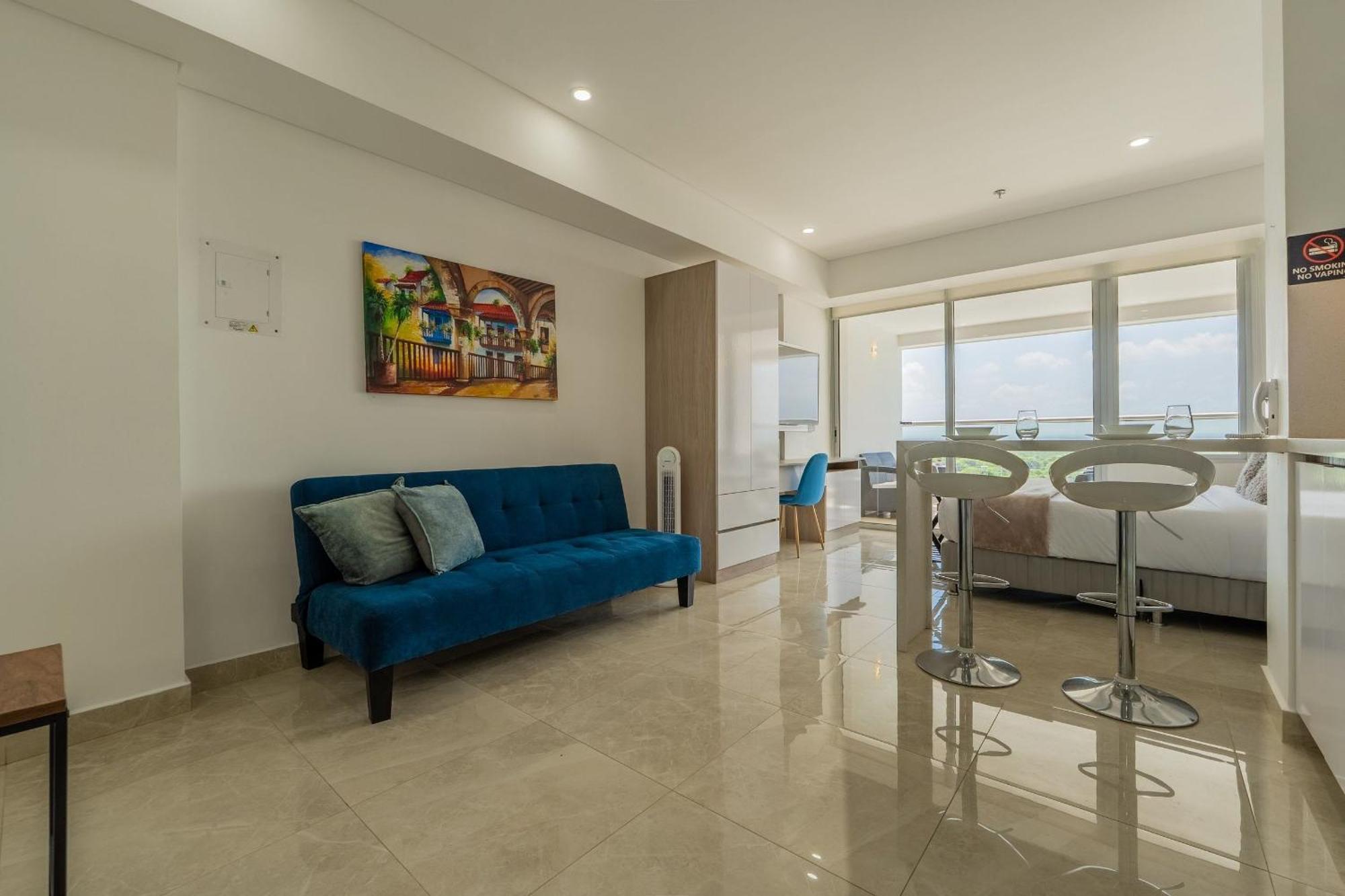 Cb937 | Stylish Loft Piso 9 Con Balcón Y Vista Ciudad Apartamento Cartagena