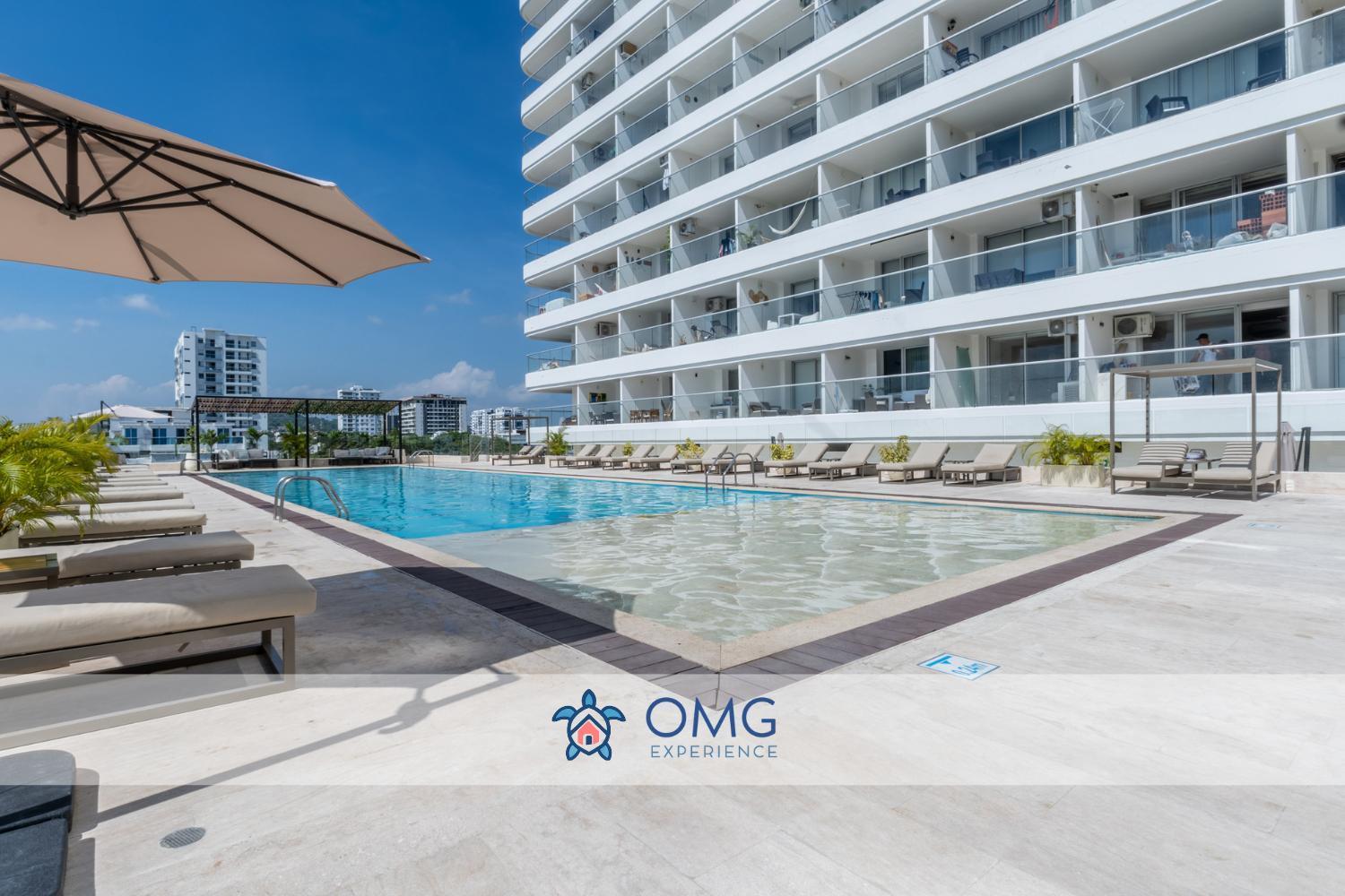 Apartamento Cb937 | Stylish Loft Piso 9 Con Balcón Y Vista Ciudad